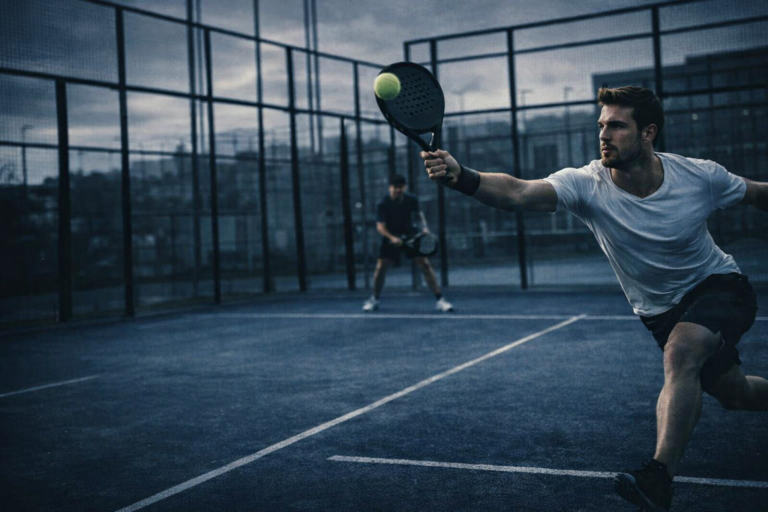 Padel court action